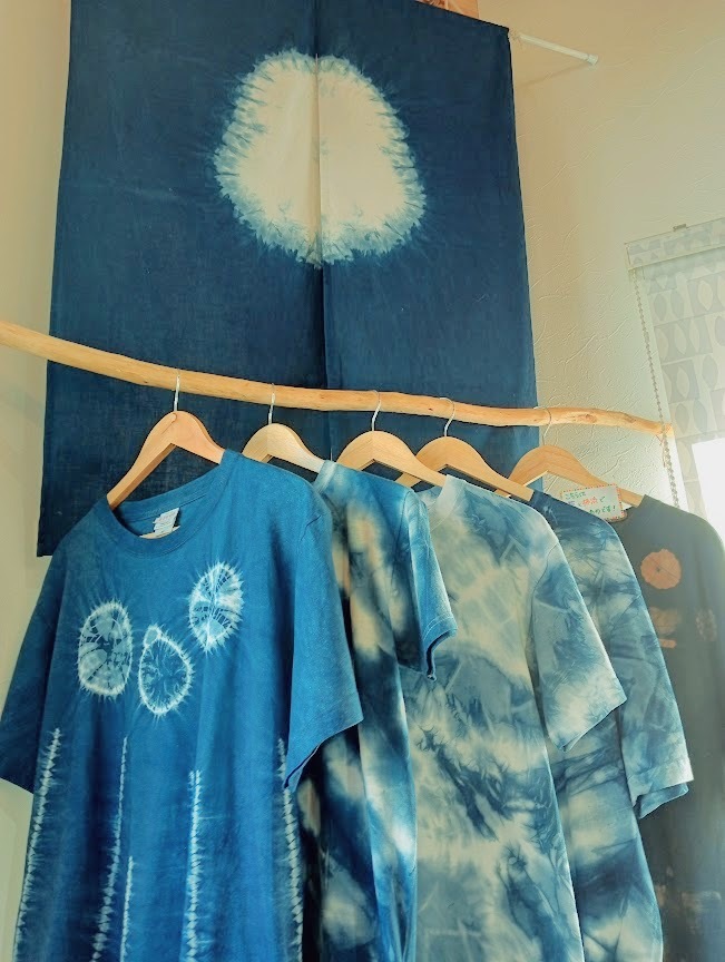 ※藍染めＴシャツ、藍染めタオル類、藍染め雑貨等※ワークショップ藍染めファブリックフラワー